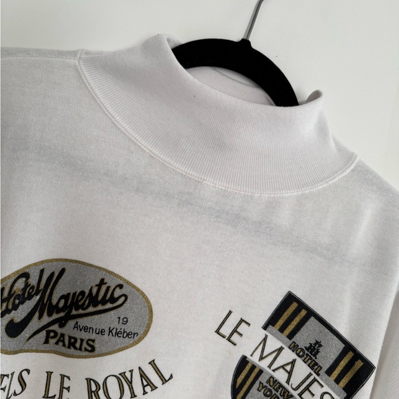 Forenza Vintage White Graphic Turtleneck Sweater - Picture 8 of 12